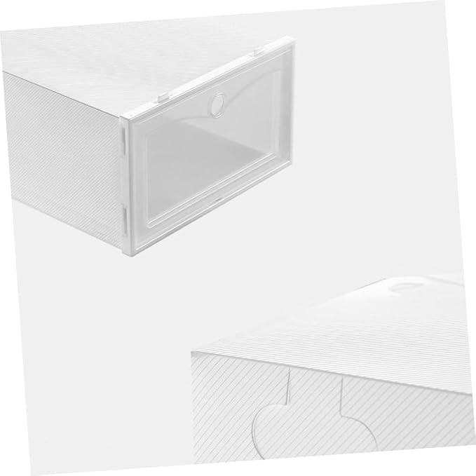 12pcs White Shoe Storage Boxes with Thickened Lid, 33x23x13cm Stackable Shoe Containers for Dust and Moisture Protection, Closet Organizer for Sneakers and Boots