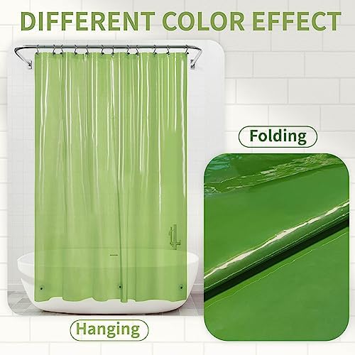 Barossa Design Extra Long Shower Curtain Liner with 3 Magnets, 72 x 84 XL - Image 2
