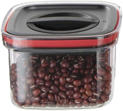 Cereal Storage Box,Large Capacity Airtight Food Storage Containers,Plastic Cereal Storage Containers for Kitchen Organizer Black600ML