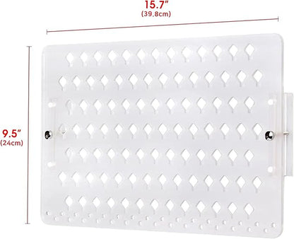 JACKCUBE DESIGN Wall Mount Earring Holder Organizer – Frosted Acrylic Jewelry Display Rack with 94 Holes (Frosted, 15.7 x 9.4 x 0.9 inches) - MK201B