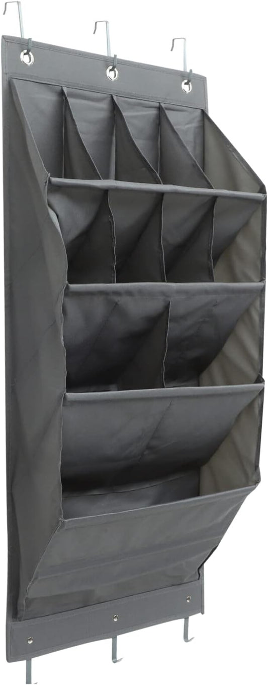 Alipis 1set over Door Shoe Organizer Multi-layer Hanging Storage Pouch for Boys and Girls Room Oxford Cloth Space-saving Design Tidy Household Gray
