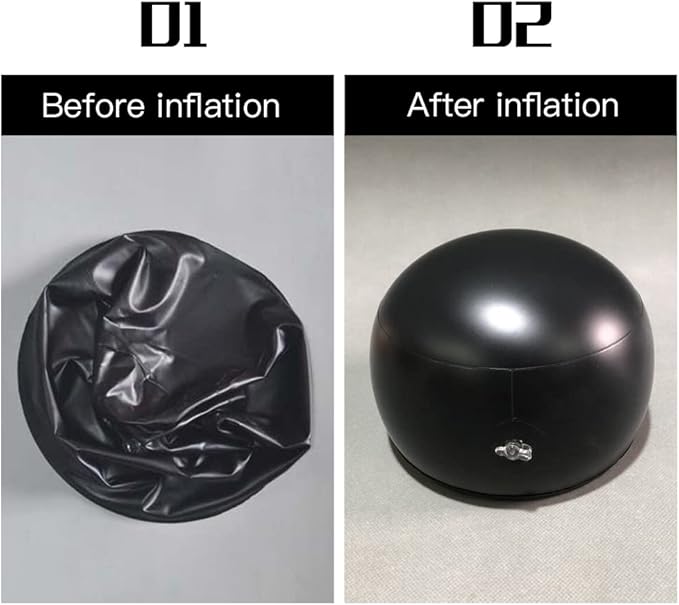WAYUTO Set of 3 Inflatable Hat Holders with Air Pump Hat Display Stands Hat Storage Racks Hat Inner Support Caps Organizer Hat Shaper Insert Dome for Cloakroom Decoration Black+Gold+Silver