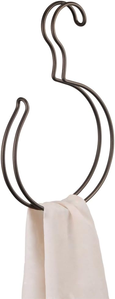 iDesign Classico Over the Rod, Closet Accessory Organizer for Scarves, Pashminas, Handbags - Loop, Bronze