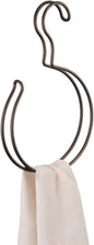 iDesign Classico Over the Rod, Closet Accessory Organizer for Scarves, Pashminas, Handbags - Loop, Bronze