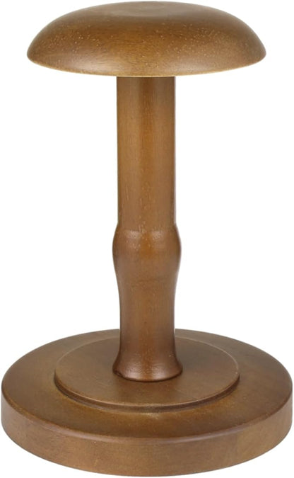Vintage Wooden Hat Rack Stand, Vintage Rustic Brown Hat Rack Display Stand, Tabletop Cap Hats Rack Organizer with Wig Holder Display for Closet, Home Decor Display