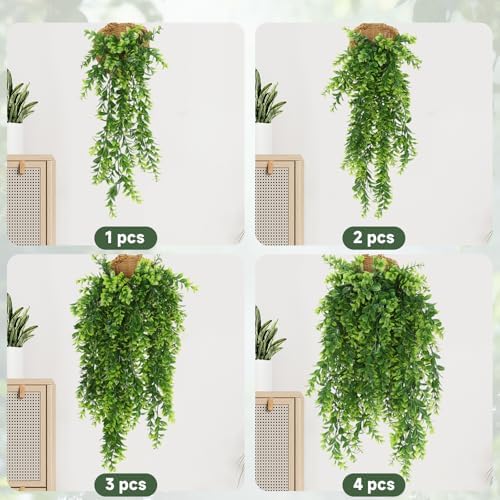 RECUTMS Artificial Hanging Plants,Fake Ferns,Fake Hanging Ferns Vines - Image 3