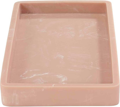 Nicole Miller - Vanity Tray, Resin Countertop Accessories, Dorm Room Essentials (Kendall Collection, Clay)