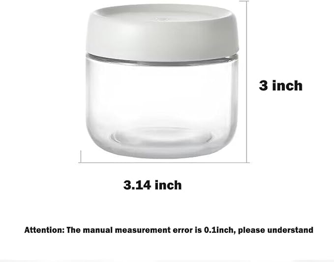 Povinmos® 3Pack Overnight Oats Containers with Lids,10oz Glass Jar with Scew Lid,Salad Dressing Fruit Veggies Sauce Snacks Meal Prep Food Containers,Spice Jars,Wide Mouth Storage Containers