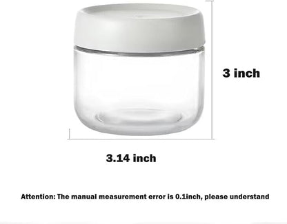 Povinmos® 3Pack Overnight Oats Containers with Lids,10oz Glass Jar with Scew Lid,Salad Dressing Fruit Veggies Sauce Snacks Meal Prep Food Containers,Spice Jars,Wide Mouth Storage Containers