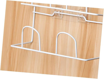 BESPORTBLE Double-Layer Shoes Rack Wall Mount Slippers Hanging Shelf Slipper Storage Organizer (White)