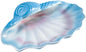 Ceramic Shell Soap Dish (7.7 x 5.3 in), Seashell Soap Holder Tray for Bathroom Shower Sink, Blue Shell Trinket Tray for Jewelry Rings Keys, Vanity Counter Organizer