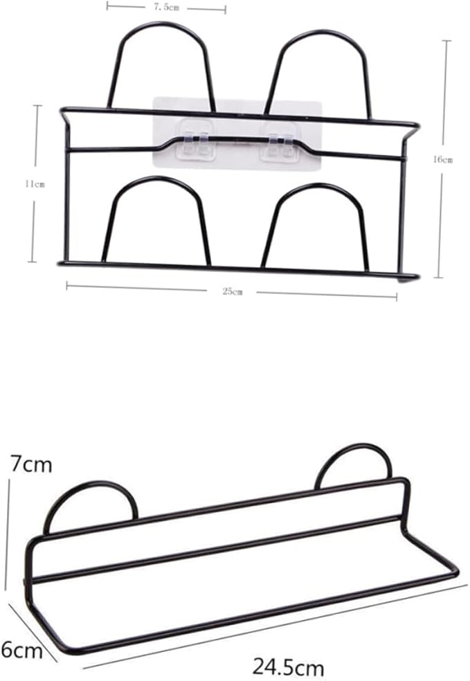PRETYZOOM 6Pcs Wall Hanging Slipper Rack Holder Easy Install No Drilling Space Saving Shoes Organizer for Home for Tidy Bathrooms for Slippers Sandals
