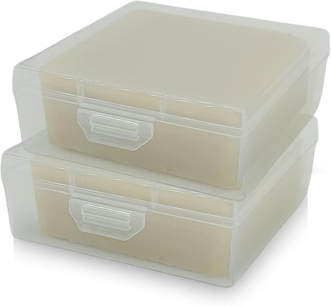 Bathroom Soap Dishes for Dr. Squatch Soap, Square Travel Soap Container with Lid, Portable Bar Soap Holder for Shower Soap Dish Box for Traveling Camping Outdoor Elimeta (2pack Clear)