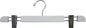 Stylish Wooden Bottoms Hanger with Low Profile and Extra Large Adjustable Clips, Hangers for Pants or Skirts with 360 Degree Chrome Swivel Hook (100, White)