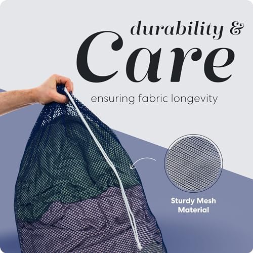 Handy Laundry Mesh XL Laundry Bag 24"x36", Heavy Duty Drawstring, Navy Blue - Image 4