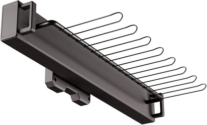 Pull Out 15.74" Side Mount Extending Closet Tie & Belt Organization Storage Rack Holder for Up to 16 Ties