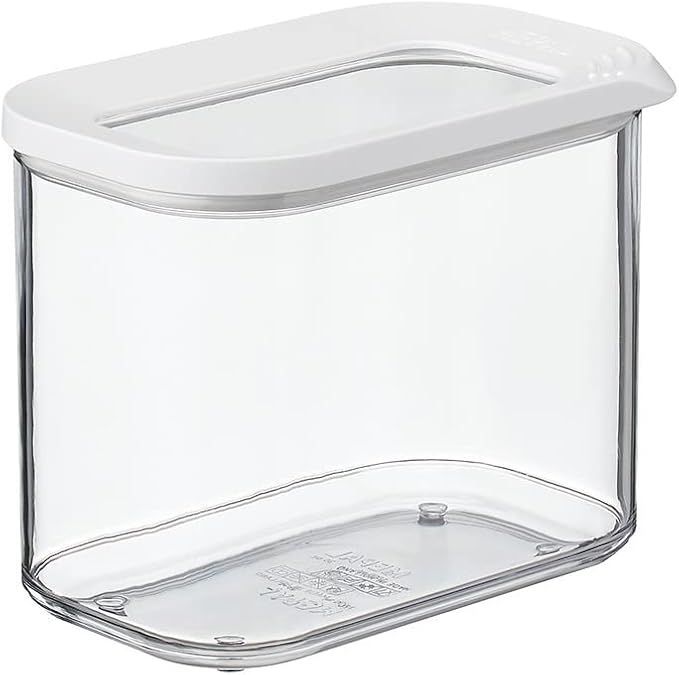 Mepal Modula Transparent Food Storage Container | 34oz/1,000ml | Perfect for Dry Goods | Dishwasher Safe | White Framed Lid | BPA Free | Made in Holland