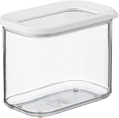 Mepal Modula Transparent Food Storage Container | 34oz/1,000ml | Perfect for Dry Goods | Dishwasher Safe | White Framed Lid | BPA Free | Made in Holland