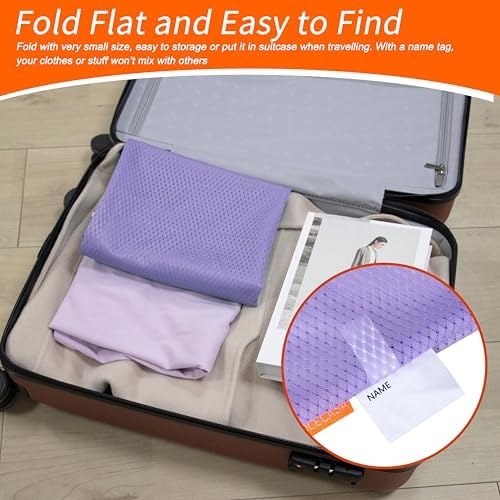 Polecasa 2 Pack Heavy Duty Diamond Mesh Laundry Bag, 24x36", Purple - Image 5