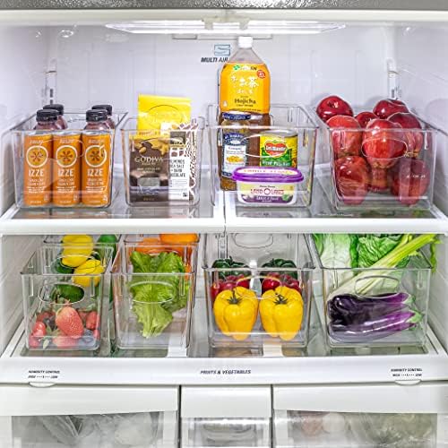 Sorbus Fridge Organizers and Storage, Clear Plastic Bins (Small, 4 Pack) - Image 4