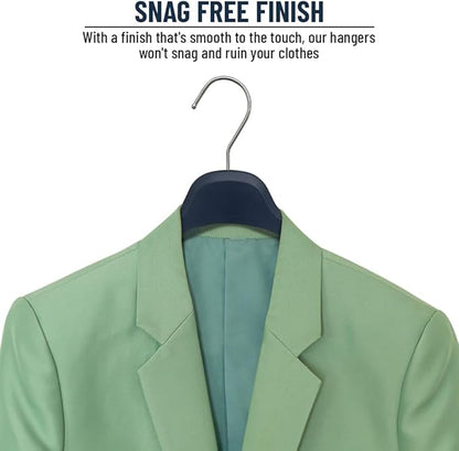 All Hung Up Hangers Plastic Coat Hangers, Clothes Hangers (Navy Blue, 36pk)