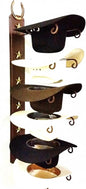 American Made Cowboy Hat Holder STAR with Genuine Horseshoe 886 6 Tier Hat Rack