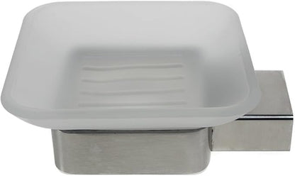 QT Modern Bathroom Soap Dish - Extremely Stylish Made from 304 Brushed Stainless Steel - Water and Rust Proof, Wall Mounted, Easy to Install