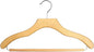 NAHANCO Contemporary Collection: Wooden Suit Hanger with Bar, 17" Natural (Pack of 50)