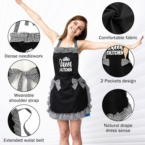 King & Queen Aprons Gift for Couple - Image 4