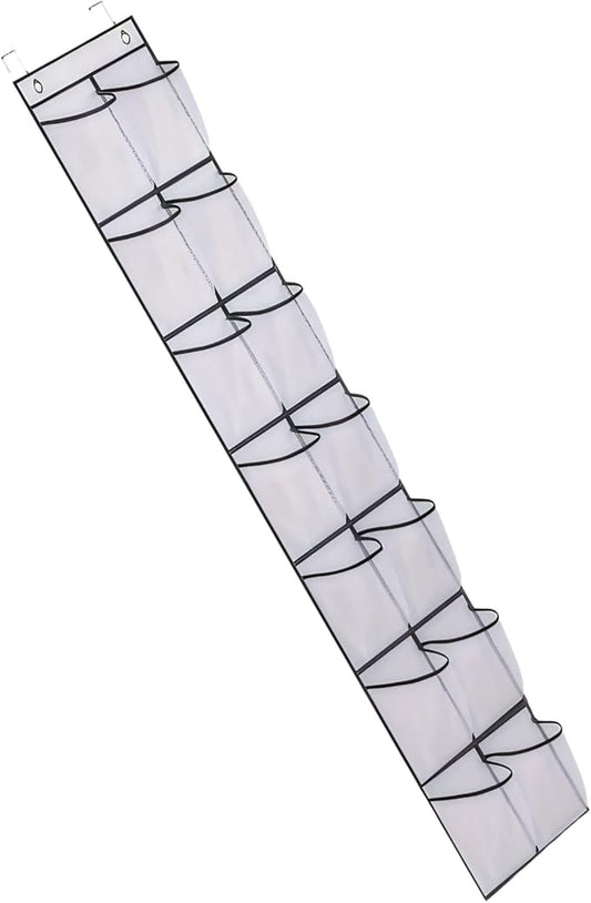 Over the Door Shoe Organizer for Bedroom Door with Multiple Pockets - Hanging Shoe Storage Bag Caddy