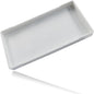 Small Bathroom Vanity Tray, (8 inch x 4 inch) Mini Soap Dispenser, Rectangular Serving Tray for Candle, Lotion Bottles,Scrubber(White)
