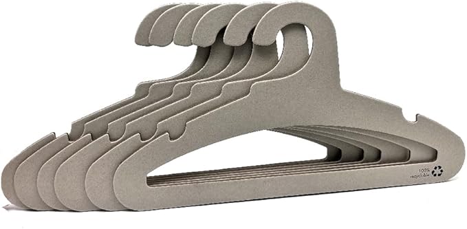 17" Eco-Friendly Cardboard Hangers for Adult Clothes - 50 Pack of Durable, Recyclable Paper Coat Hangers - Perfect for Storage and Drying of Men's and Women's Clothing