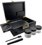 Smell Proof Stash Box with Lock & 5 Piece Accessory Kit – Black Bamboo Organizer with Removable Tray – Large Odor Proof Storage Case for Home or Travel