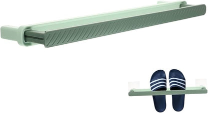 Amosfun Wall-mounted Telescopic Shoe Rack Bathroom Slipper Holder Sturdy Space-saving Design for Easy Installation and Organization Your Home