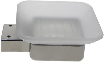 QT Modern Bathroom Soap Dish - Extremely Stylish Made from 304 Brushed Stainless Steel - Water and Rust Proof, Wall Mounted, Easy to Install