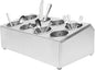 Commercial 8-Hole Stainless Steel Cylinder Flatware Silverware Organizer Caddy Durable Utensil Holder for Home and Restaurant Use
