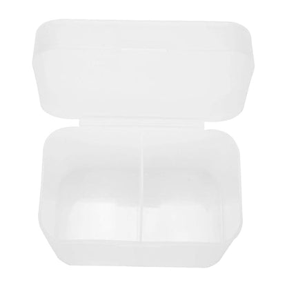 2-Grid Nail Storage Box, Transparent Cosmetic Organizer for Nail Polish, Remover Pads, Cotton & Crafts, Multi-Purpose Storage Container for Tools and Accessories