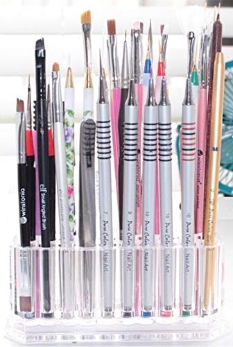 Acrylic Nail Art Tool Organizer Storage for Storing Pro Beauty Finger Nailcare Art Kit Tools Makeup Display Case Refillable Container Holder Organization