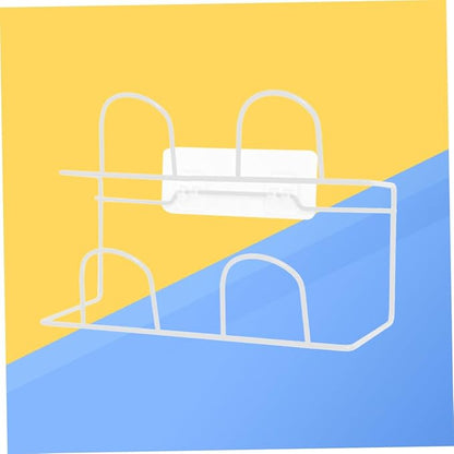 BESPORTBLE Double-Layer Shoes Rack Wall Mount Slippers Hanging Shelf Slipper Storage Organizer (White)
