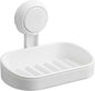 TAILI Soap Holder Soap Dish for Shower, Suction Cup Soap Holder for Shower Wall, Bathroom Accessories, Removable Strong Hold Soap Saver, Drill Free, White
