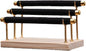 Magik 1-2 Ring Display Holder Detachable Tier Rack Jewelry Storage Organizer Tower (3 Layers, Black)