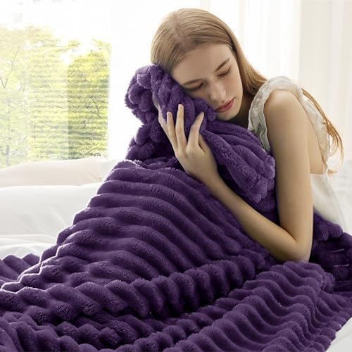 Bedsure Soft Twin XL Blanket for Bed Dorm Purple 66"x90" - Image 4