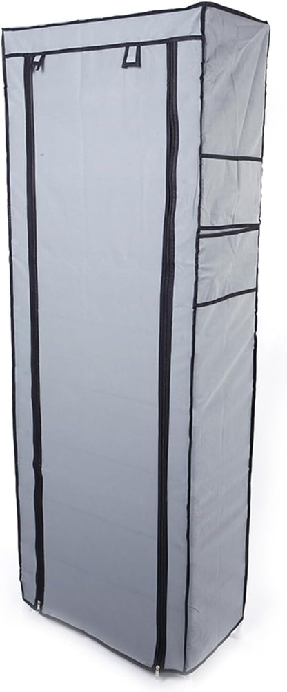 Tall Shoe Rack Organizer, Room-Saving 10-Layers 9 Lattices Non-Woven Fabric Shoe Rack Holds 22-30 Pairs Free Standing Shoe Storage Cabinet with Dustproof Cover for Closet, Entryway, Dorm, Bedroom,Gray