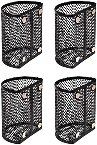 QYH Magnetic Pen Holder 4 Pack Pencil Locker Organizer Accessories for School and Office, Black by QYH