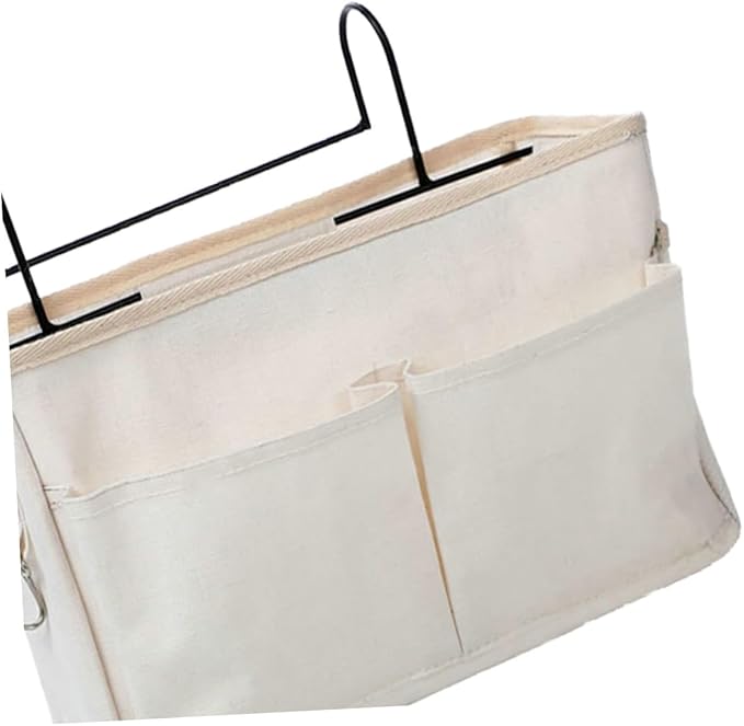 IMIKEYA White Wall Mounted Hanging Storage Bag for Home Practical Organizer for Bedroom Kitchen Living Household Over Door Pouch for Necklaces Keys Phones Shoes and More