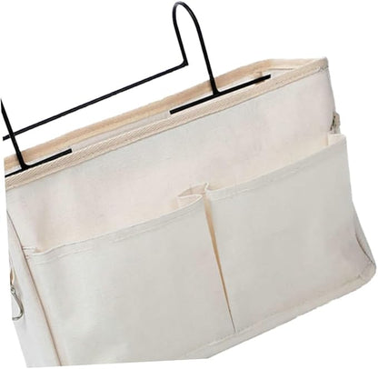IMIKEYA White Wall Mounted Hanging Storage Bag for Home Practical Organizer for Bedroom Kitchen Living Household Over Door Pouch for Necklaces Keys Phones Shoes and More