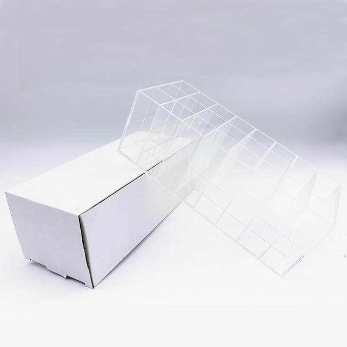 Lipstick Organizer 24 Slot Lipstick Holder Display Rack Small Clear Plastic Compact Lip Gloss Perfume Sample Mascara Holder