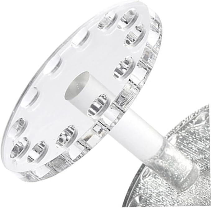 Healeved Heart-Shaped Transparent Acrylic Nail Art Brush Holder Stand for Uv Gel Pens Portable Nail Holder Organizer Compact Cosmetic Display Case 3.42X3.34X2.67In
