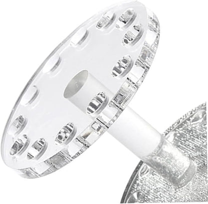 Healeved Heart-Shaped Transparent Acrylic Nail Art Brush Holder Stand for Uv Gel Pens Portable Nail Holder Organizer Compact Cosmetic Display Case 3.42X3.34X2.67In