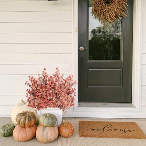 8Pcs Artificial Fall Flowers Real Touch Babys Breath Flowers Decorations - Image 4